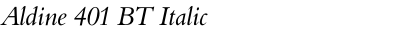 Aldine 401 BT Italic